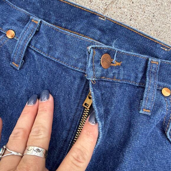 Y2K Wrangler 14MWZG Women's Cowboy Cut Slim Fit Blue Jeans 13x32 - Picture 5 of 10